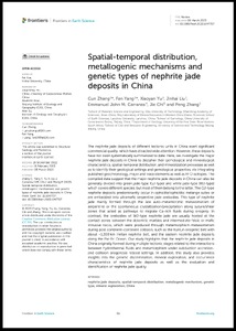 Spatial-temporal distribution, metallogenic mechanisms and genetic types of nephrite jade deposits in China